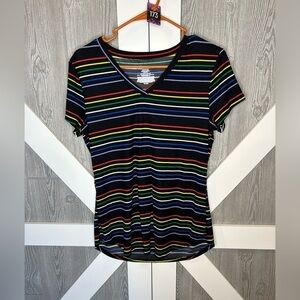 173. No Boundaries V-Neck Rainbow Tee
